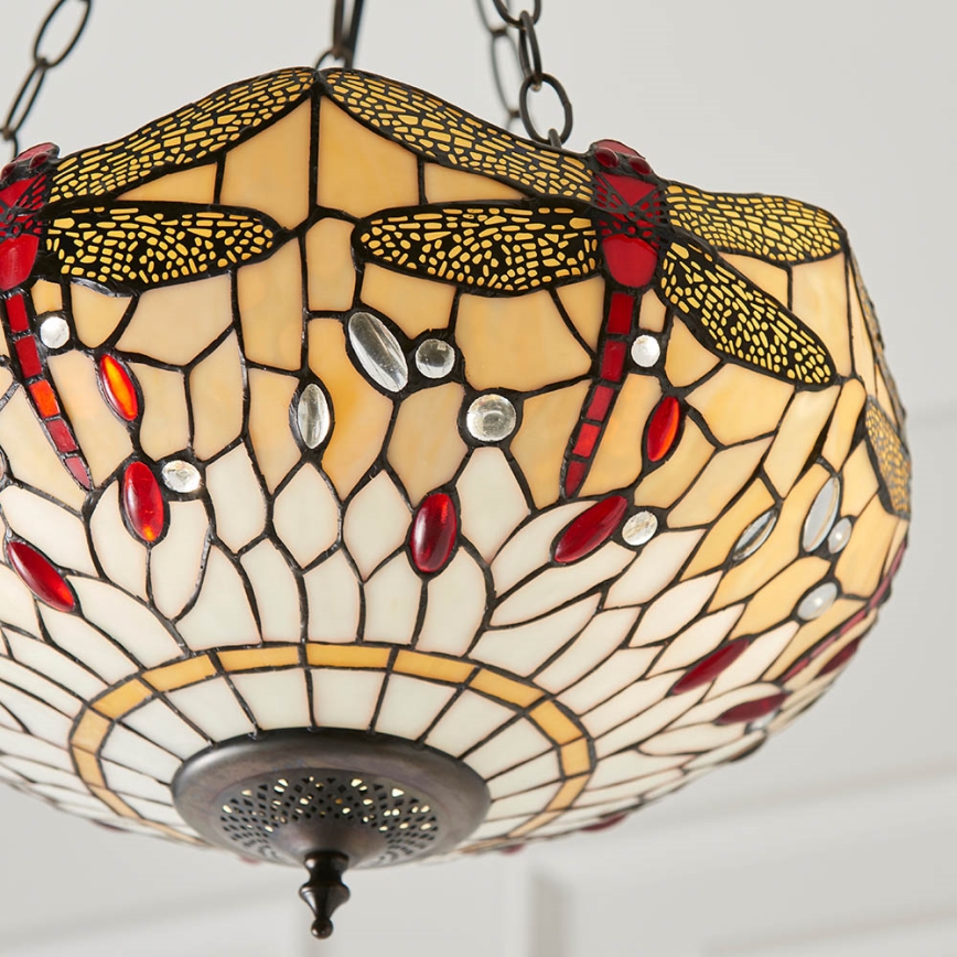 Endon 70759 - Riippuvalaisin ketjulla DRAGONFLY 3xE27/60W/230V, halkaisija 41 cm