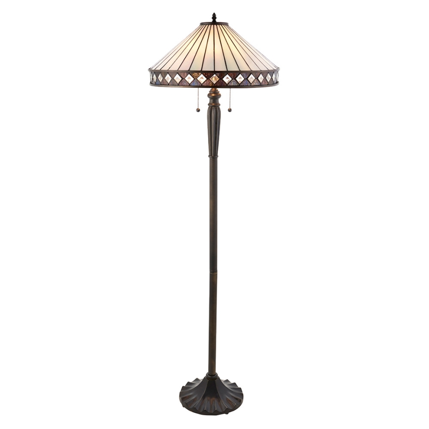 Endon 70936 - Lattiavalaisin Tiffany FARGO 2xE27/60W/230V, halkaisija 50 cm