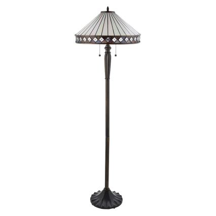 Endon 70936 - Lattiavalaisin Tiffany FARGO 2xE27/60W/230V, halkaisija 50 cm