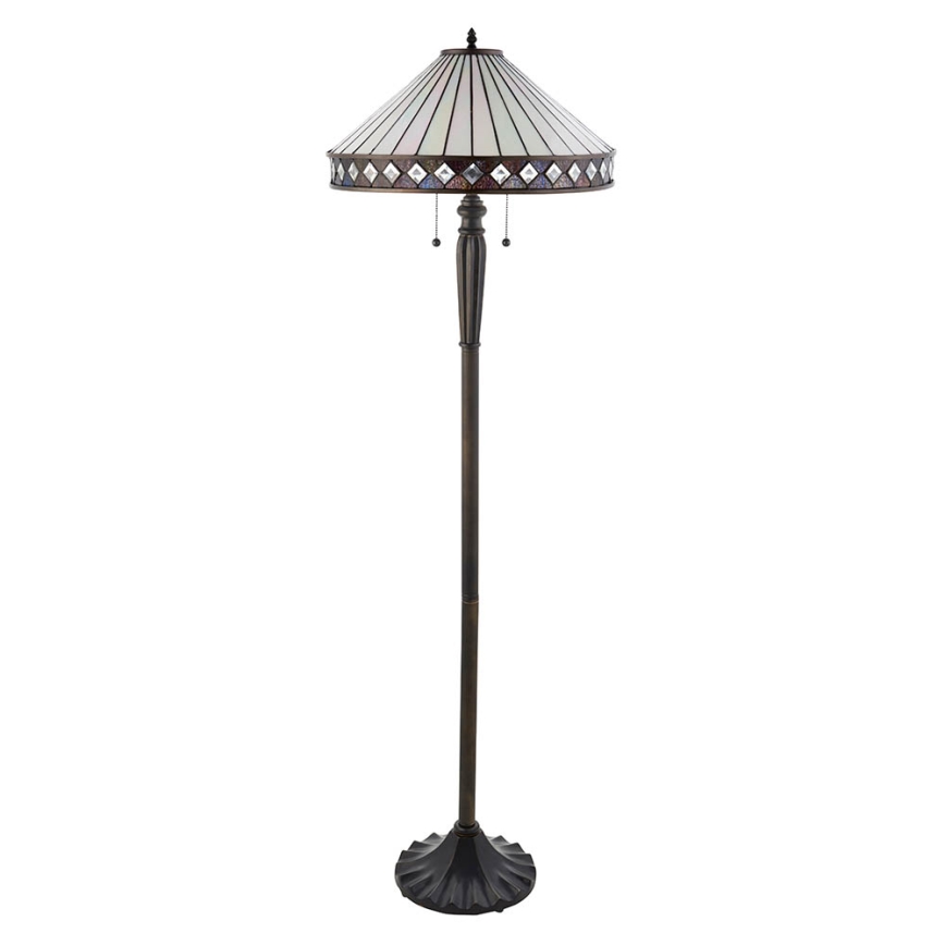Endon 70936 - Lattiavalaisin Tiffany FARGO 2xE27/60W/230V, halkaisija 50 cm