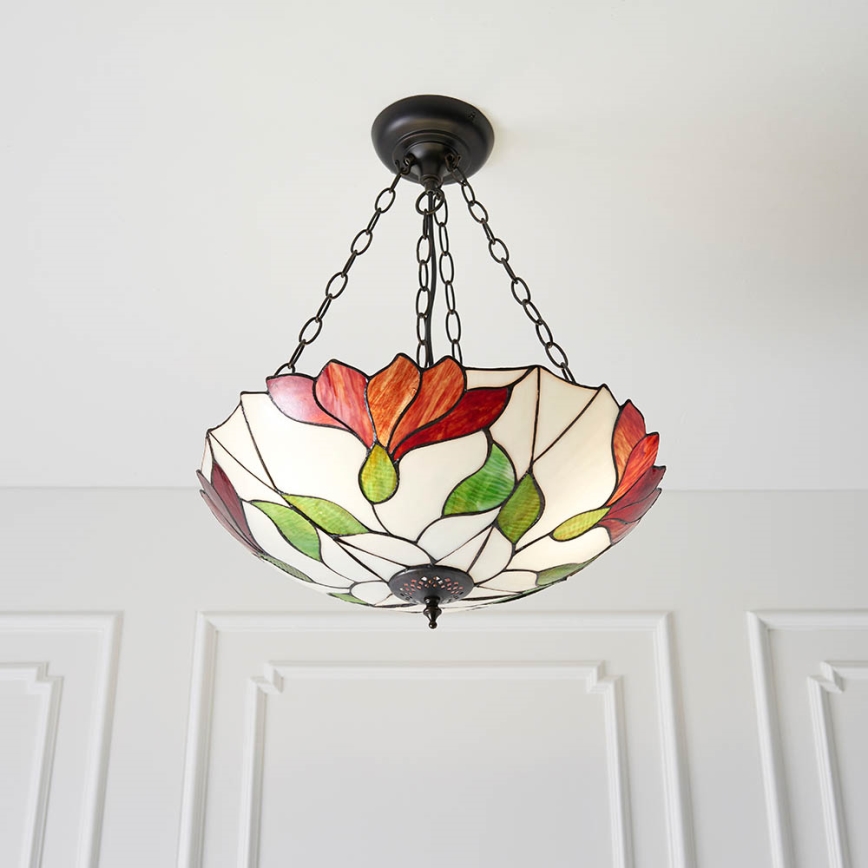 Endon 70946 - Kattokruunu ketjussa BOTANICA 3xE27/60W/230V halkaisija 45 cm