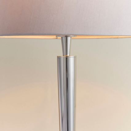 Endon 72175 - Pöytävalaisin USB-portilla SYON 1xE14/40W/230V kiiltävä kromi/beige