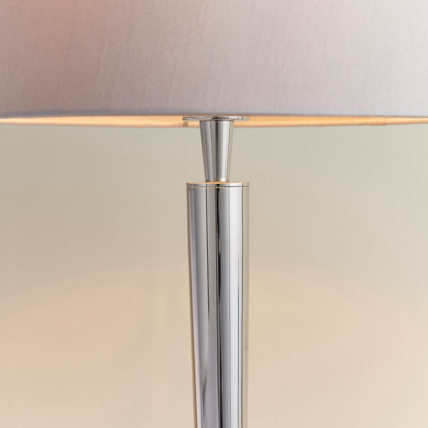 Endon 72175 - Pöytävalaisin USB-portilla SYON 1xE14/40W/230V kiiltävä kromi/beige
