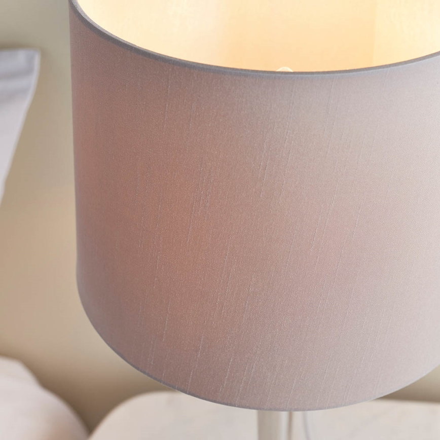 Endon 72175 - Pöytävalaisin USB-portilla SYON 1xE14/40W/230V kiiltävä kromi/beige