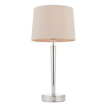 Endon 72175 - Pöytävalaisin USB-portilla SYON 1xE14/40W/230V kiiltävä kromi/beige