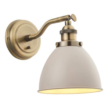 Endon 76330 - Seinäkohdevalo FRANKLIN 1xE14/40W/230V messinki/taupe