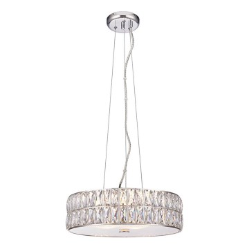 Endon 76513 - VERINA LED-riippuvalaisin vaijerilla, 5 x 5 W, 230 V, kiiltävä kromi