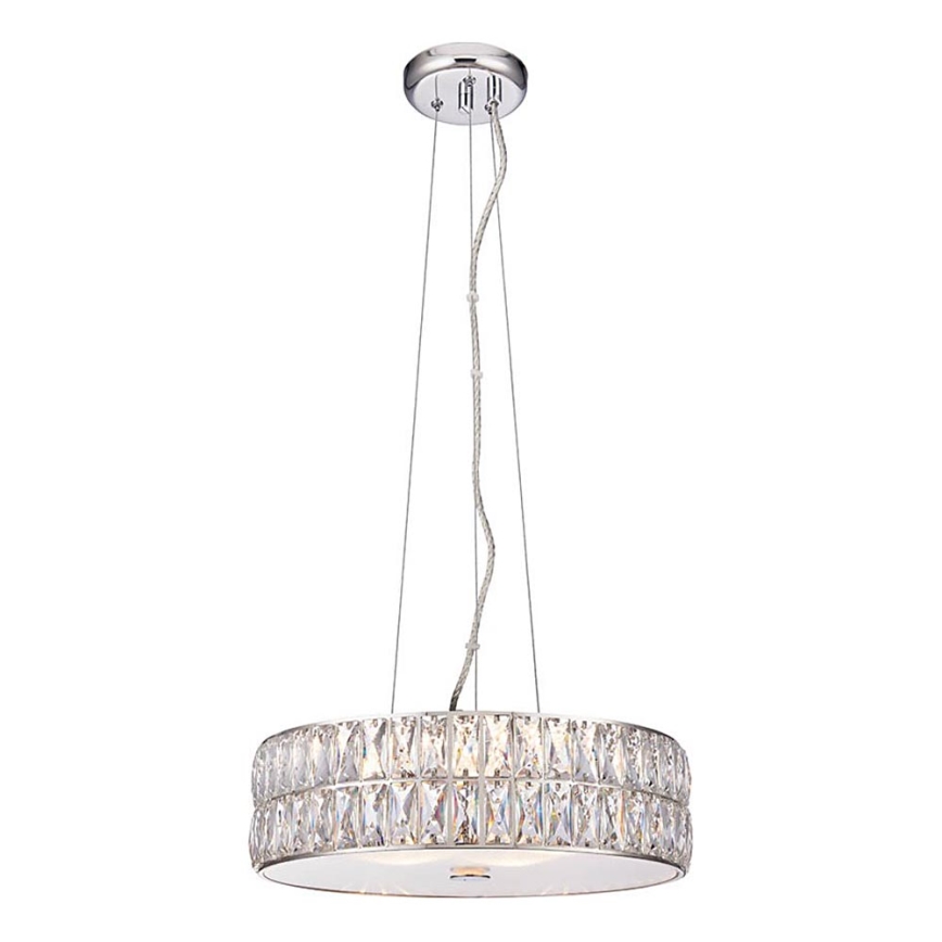 Endon 76513 - VERINA LED-riippuvalaisin vaijerilla, 5 x 5 W, 230 V, kiiltävä kromi
