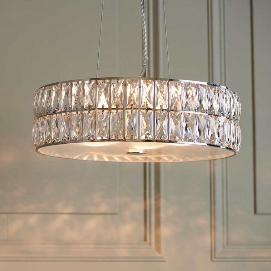 Endon 76513 - VERINA LED-riippuvalaisin vaijerilla, 5 x 5 W, 230 V, kiiltävä kromi