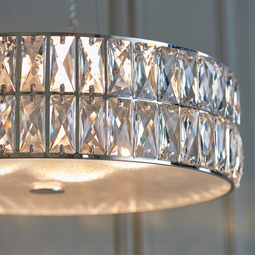 Endon 76513 - VERINA LED-riippuvalaisin vaijerilla, 5 x 5 W, 230 V, kiiltävä kromi