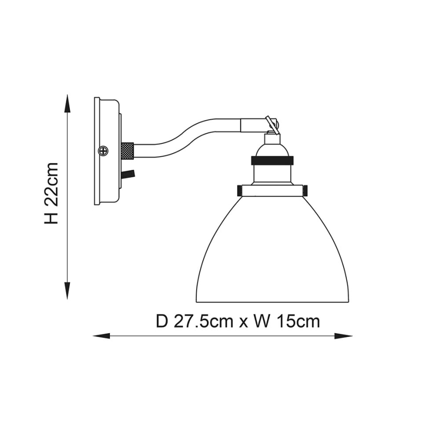Endon 77273 - Seinäkohdevalo HANSEN 1xE14/40W/230V messinki