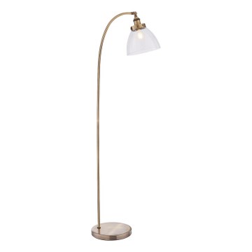 Endon 77860 - Lattialamppu HANSEN 1xE27/40W/230V messinki