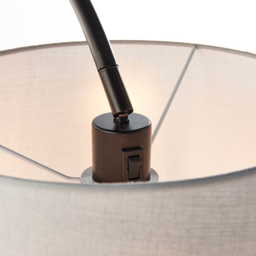 Endon 78163 - Lattiavalaisin CARLSON 1xE27/60W/230V harmaa/musta