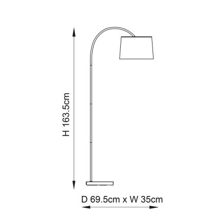Endon 78163 - Lattiavalaisin CARLSON 1xE27/60W/230V harmaa/musta