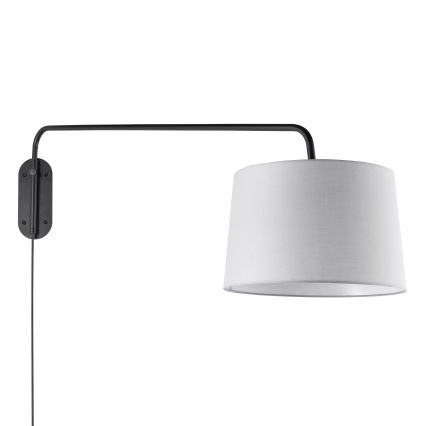 Endon 79380 - Seinävalaisin CARLSON 1xE27/40W/230V harmaa/musta