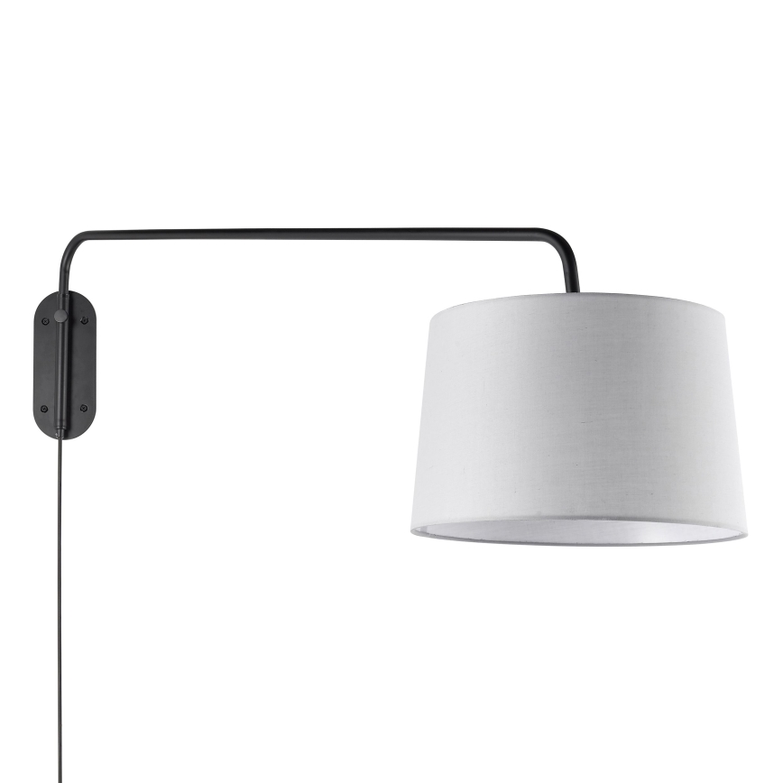 Endon 79380 - Seinävalaisin CARLSON 1xE27/40W/230V harmaa/musta