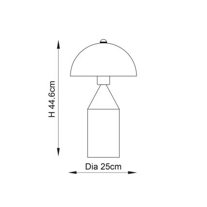 Endon 90522 - Pöytälamppu NOVA 1xE27/60W/230V messinki