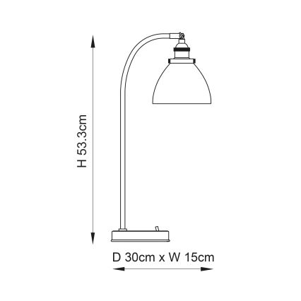 Endon 91740 - Pöytävalaisin HANSEN 1xE14/40W/230V mattakromi