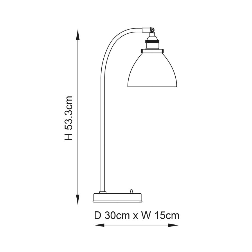 Endon 91740 - Pöytävalaisin HANSEN 1xE14/40W/230V mattakromi