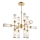 Endon 92214 - TOUR kattokruunu varrella 12xG9/3W/230V, messinki
