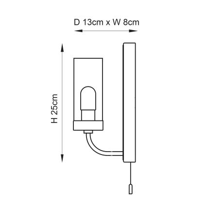 Endon 92960 - Kylpyhuoneen seinävalaisin EDREA 1xG9/3W/230V IP44 kiiltävä kromipinta