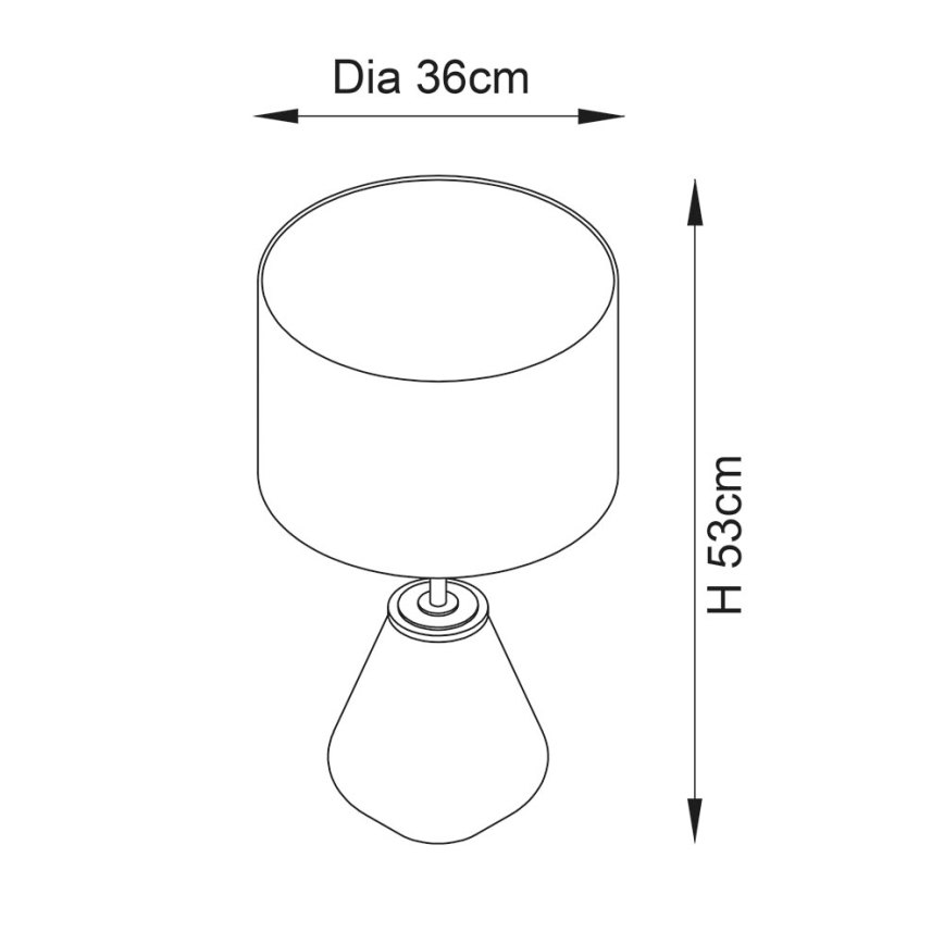 Endon 93059 - Pöytälamppu ALYSSIA 1xE27/10W/230V kultainen/sininen
