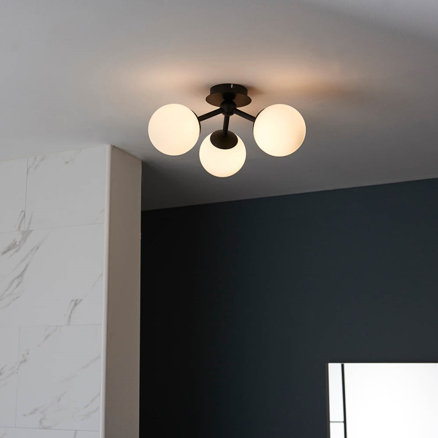 Endon 93489 - Pinta-asennettava kylpyhuonevalaisin FRIO 3xG9/3W/230V IP44 musta
