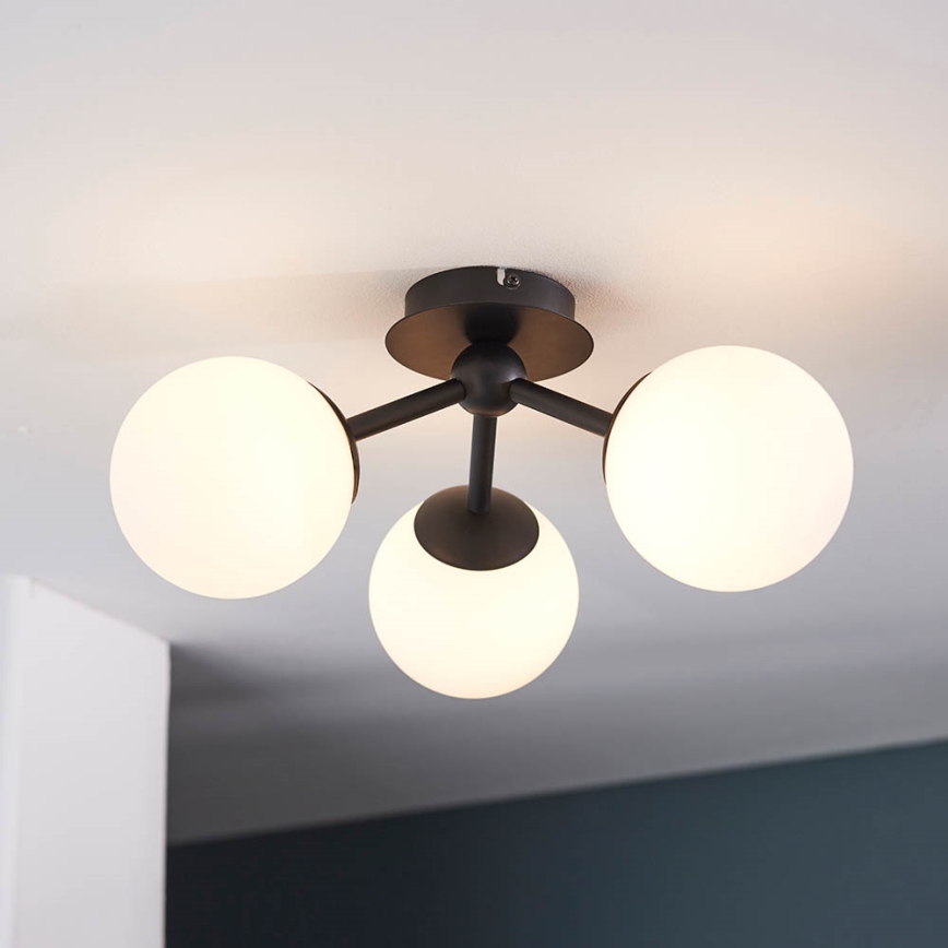Endon 93489 - Pinta-asennettava kylpyhuonevalaisin FRIO 3xG9/3W/230V IP44 musta