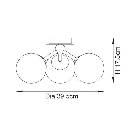Endon 93489 - Pinta-asennettava kylpyhuonevalaisin FRIO 3xG9/3W/230V IP44 musta
