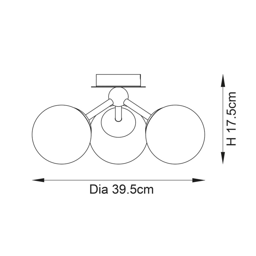 Endon 93489 - Pinta-asennettava kylpyhuonevalaisin FRIO 3xG9/3W/230V IP44 musta