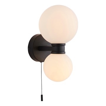 Endon 93523 - Kylpyhuoneen seinävalaisin PULSA 2xG9/3W/230V IP44 musta