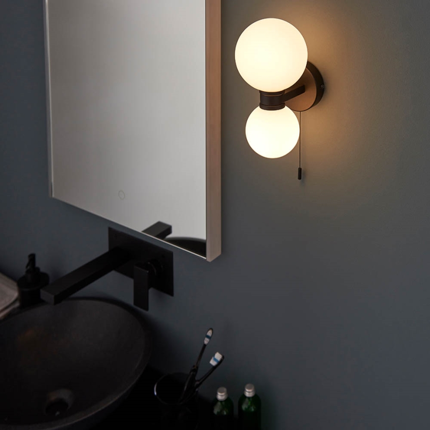 Endon 93523 - Kylpyhuoneen seinävalaisin PULSA 2xG9/3W/230V IP44 musta