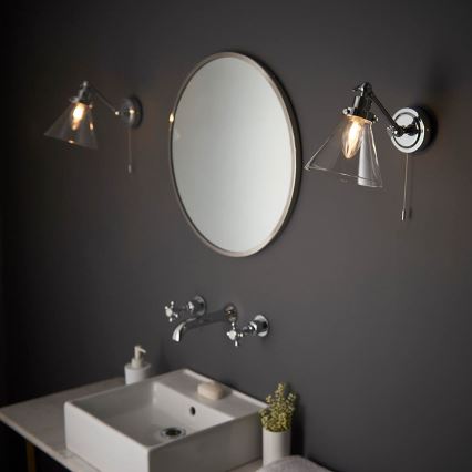 Endon 93853 - helmiäisviimeistelyllä FARADAY 1xG9/3W/230V IP44 kiiltävä kromi