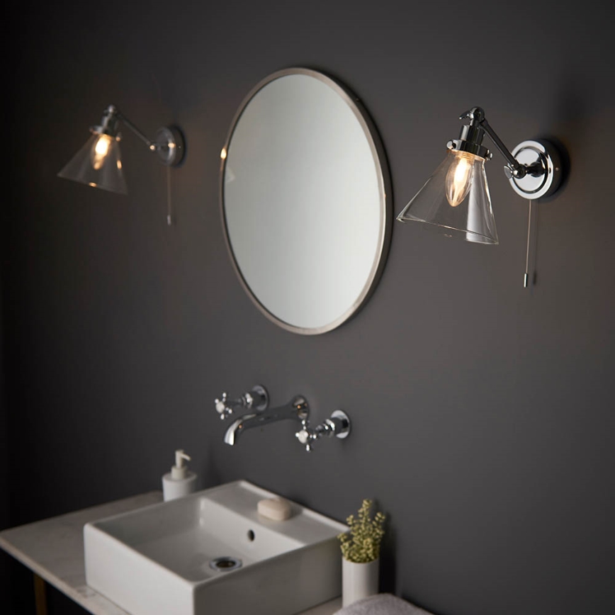 Endon 93853 - helmiäisviimeistelyllä FARADAY 1xG9/3W/230V IP44 kiiltävä kromi