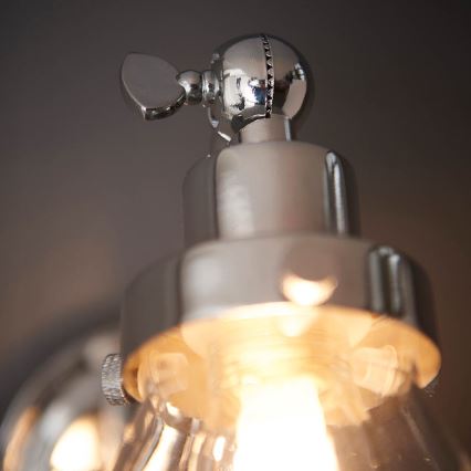 Endon 93853 - helmiäisviimeistelyllä FARADAY 1xG9/3W/230V IP44 kiiltävä kromi