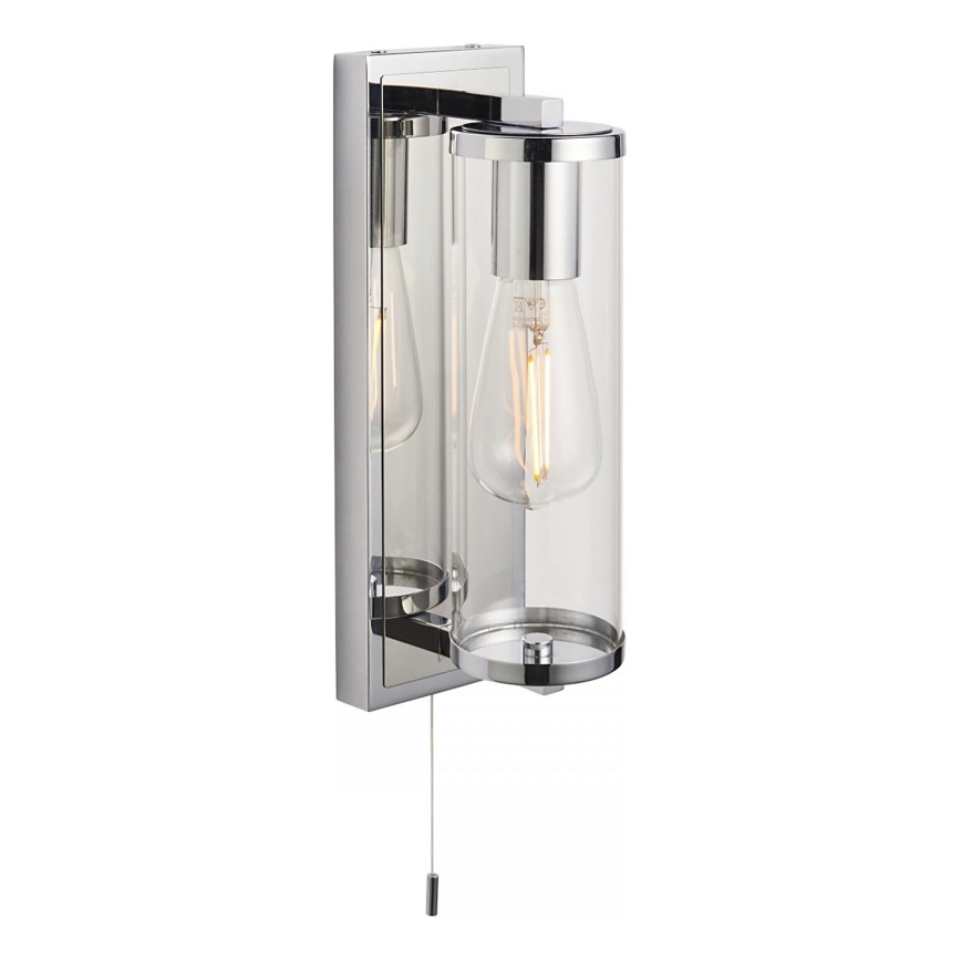 Endon 94074 - Kylpyhuoneen seinävalaisin TAYLOR 1xE27/10W/230V IP44 kiiltävä kromi