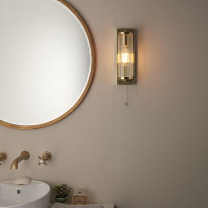 Endon 94075 - Kylpyhuoneen seinävalaisin TAYLOR 1xE27/10W/230V IP44 kulta