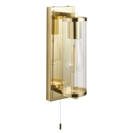 Endon 94075 - Kylpyhuoneen seinävalaisin TAYLOR 1xE27/10W/230V IP44 kulta