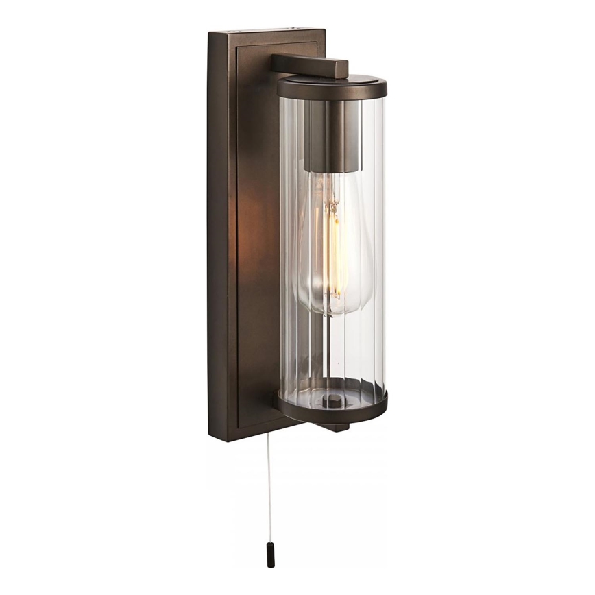 Endon 94077 - Kylpyhuoneen seinävalaisin TAYLOR 1xE27/10W/230V IP44 ruskea