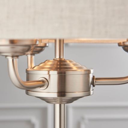 Endon 94369 - Pöytävalaisin HIGHCLERE 3xE14/18W/230V beige/mattakromi