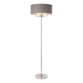 Endon 94378 - Lattialamppu HIGHCLERE 1xE14/40W/230V harmaa/kiiltävä kromi halkaisija 47 cm