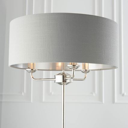 Endon 94378 - Lattialamppu HIGHCLERE 1xE14/40W/230V harmaa/kiiltävä kromi