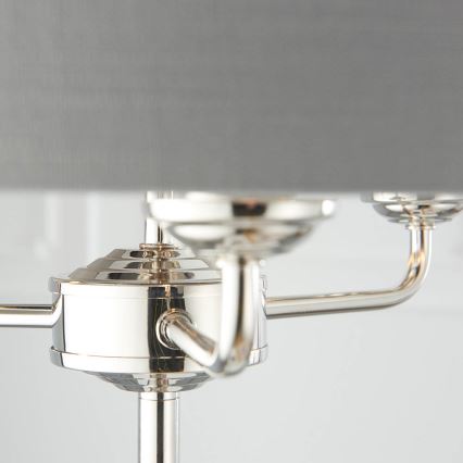 Endon 94378 - Lattialamppu HIGHCLERE 1xE14/40W/230V harmaa/kiiltävä kromi