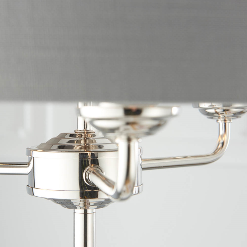 Endon 94378 - Lattialamppu HIGHCLERE 1xE14/40W/230V harmaa/kiiltävä kromi