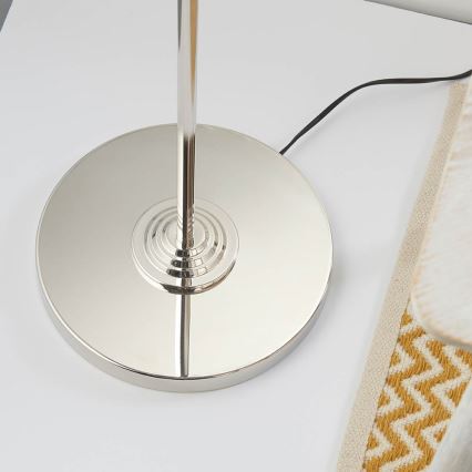 Endon 94378 - Lattialamppu HIGHCLERE 1xE14/40W/230V harmaa/kiiltävä kromi