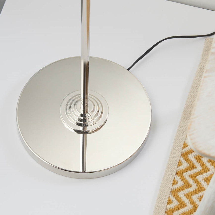 Endon 94378 - Lattialamppu HIGHCLERE 1xE14/40W/230V harmaa/kiiltävä kromi