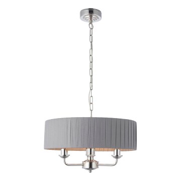 Endon 94394 - Kattokruunu ketjussa HIGHCLERE 3xE14/40W/230V tumma/kiiltävä kromi