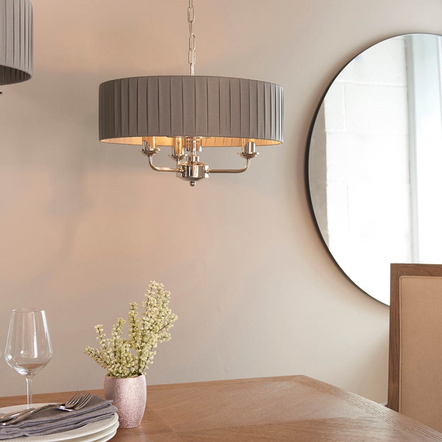 Endon 94394 - Kattokruunu ketjussa HIGHCLERE 3xE14/40W/230V tumma/kiiltävä kromi