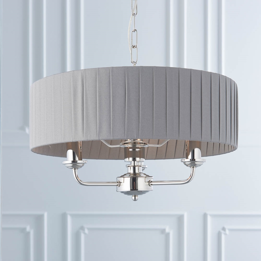 Endon 94394 - Kattokruunu ketjussa HIGHCLERE 3xE14/40W/230V tumma/kiiltävä kromi