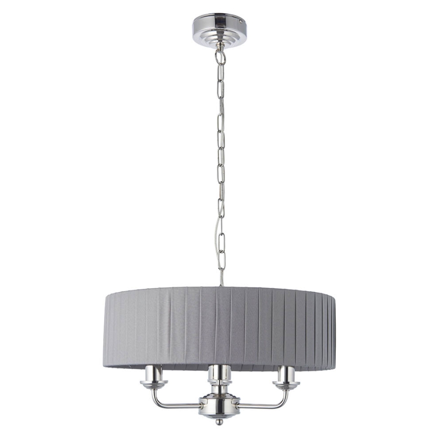 Endon 94394 - Kattokruunu ketjussa HIGHCLERE 3xE14/40W/230V tumma/kiiltävä kromi